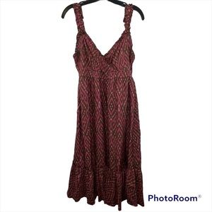 Joie Pink and Brown silk Patterned Dress